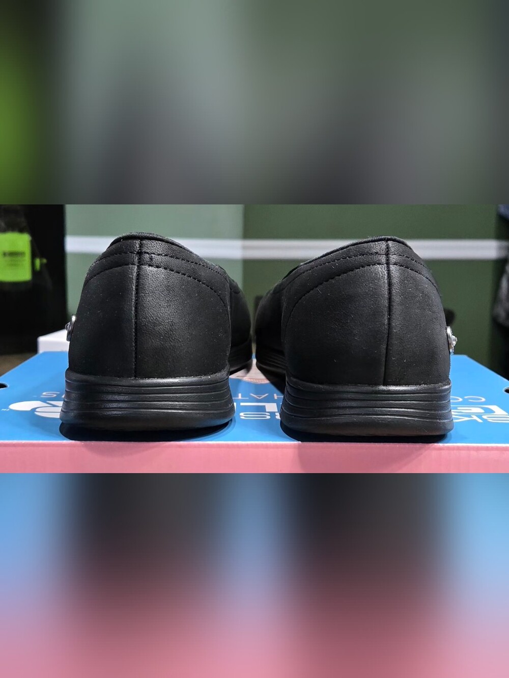 Skechers Black Women's Quilted Slip-On Ballet Flats #1296 - Picture 5 of 8